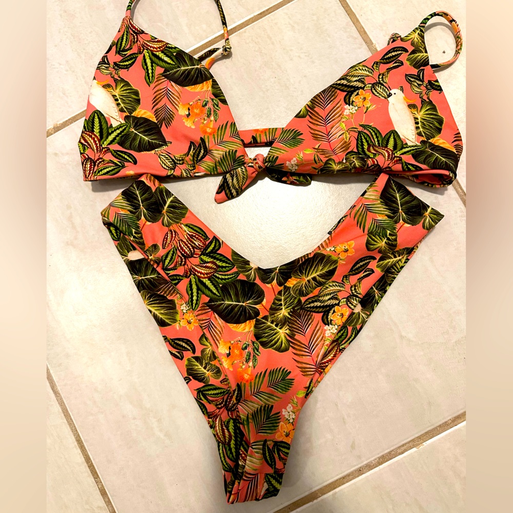 Original vintage Skatie tropical print bikini set